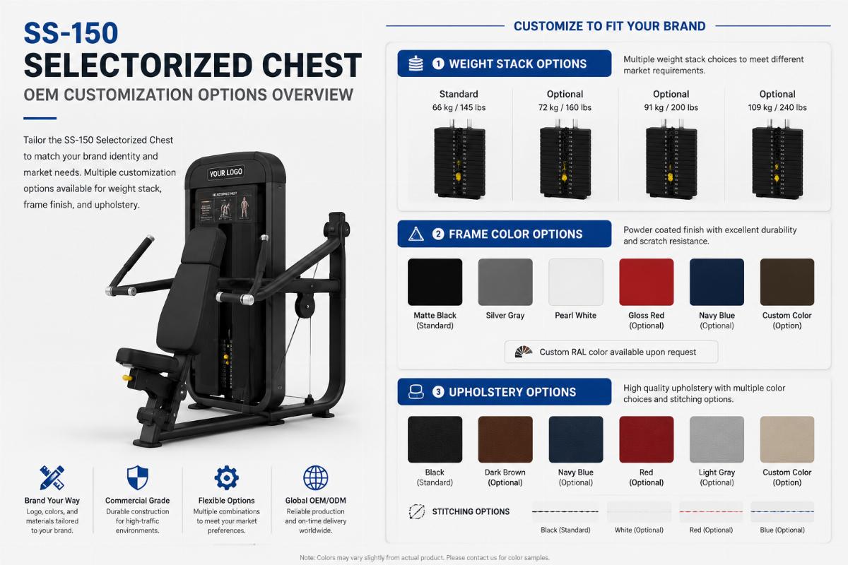 SS-150 Selectorized Chest Sub-Series OEM Customization Options