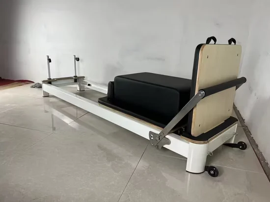 White Aluminum Alloy Pilates Reformer Machine for Commercial Studio Use